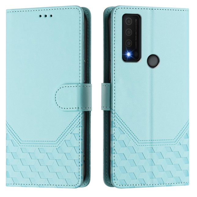 Honeycomb Embossing RFID Leather Phone Case, For TCL 30 XE 5G, For TCL 20R