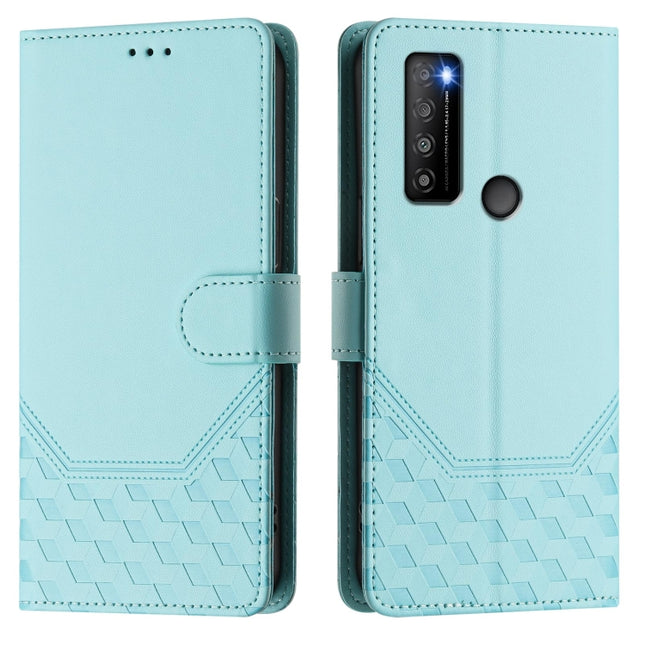 Honeycomb Embossing RFID Leather Phone Case, For TCL 30 XL, For TCL 305 / 306, For TCL Stylus 5G, For TCL 303