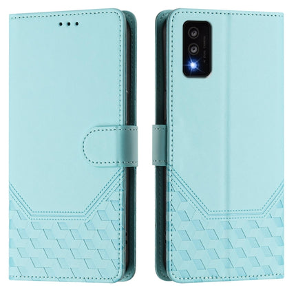 Honeycomb Embossing RFID Leather Phone Case, For TCL 30T, For TCL 30Z, For TCL 30 5G / 4G / 30+, For TCL 30 SE