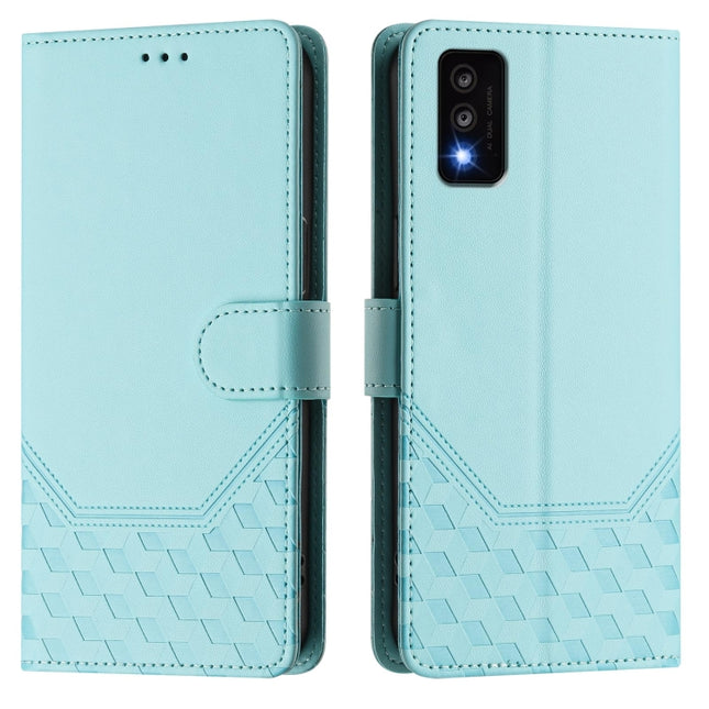 Honeycomb Embossing RFID Leather Phone Case, For TCL 30T, For TCL 30Z, For TCL 30 5G / 4G / 30+, For TCL 30 SE