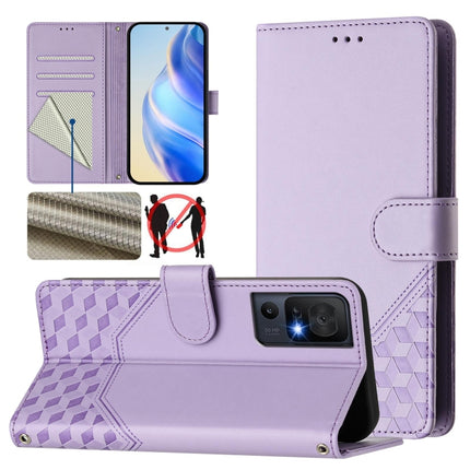 Honeycomb Embossing RFID Leather Phone Case, For TCL 40 XL, For TCL 40 SE, For TCL 403, For TCL 40R