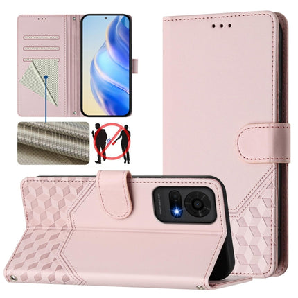 Honeycomb Embossing RFID Leather Phone Case, For TCL 605 / 60 SE, For TCL 50 Pro NxtPaper, For TCL 50 LE, For TCL 201