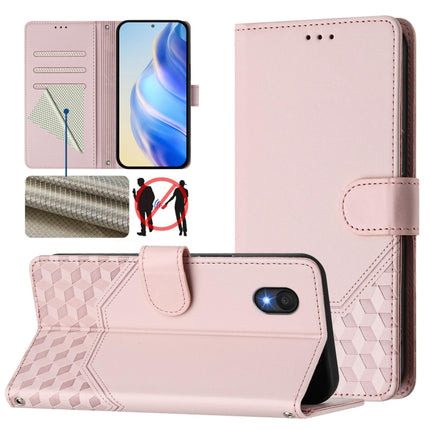 Honeycomb Embossing RFID Leather Phone Case, For TCL 605 / 60 SE, For TCL 50 Pro NxtPaper, For TCL 50 LE, For TCL 201