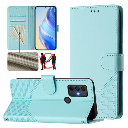 Honeycomb Embossing RFID Leather Phone Case, For TCL 30 XL, For TCL 305 / 306, For TCL Stylus 5G, For TCL 303