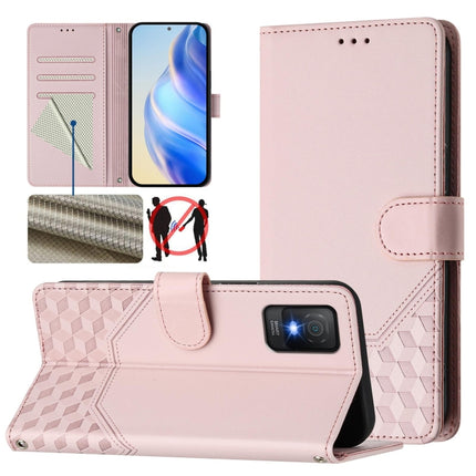 Honeycomb Embossing RFID Leather Phone Case, For TCL 40 XL, For TCL 40 SE, For TCL 403, For TCL 40R