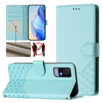 Honeycomb Embossing RFID Leather Phone Case, For TCL 501, For TCL 505, For TCL 502, For TCL 405 / 406 / 408
