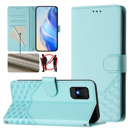 Honeycomb Embossing RFID Leather Phone Case, For TCL 501, For TCL 505, For TCL 502, For TCL 405 / 406 / 408