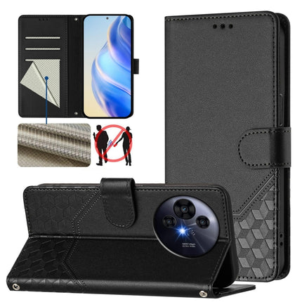 Honeycomb Embossing RFID Leather Phone Case, For TCL 605 / 60 SE, For TCL 50 Pro NxtPaper, For TCL 50 LE, For TCL 201