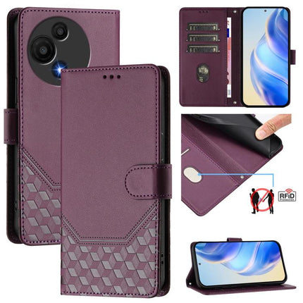 Honeycomb Embossing RFID Leather Phone Case, For TCL 605 / 60 SE, For TCL 50 Pro NxtPaper, For TCL 50 LE, For TCL 201