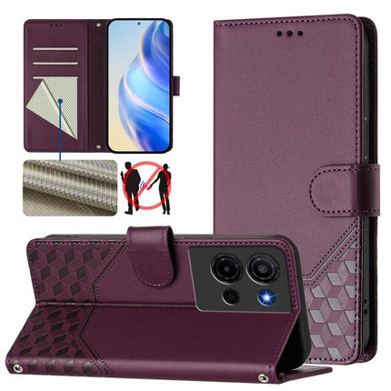 Honeycomb Embossing RFID Leather Phone Case, For TCL K70 Power 4G / K70 4G, For TCL Nxtpaper 70 Pro 5G, For TCL K32 5G / K33 5G, For TCL 60 NxtPaper