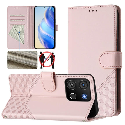 Honeycomb Embossing RFID Leather Phone Case, For itel P55+, For itel P55 4G / Infinix Smart 8, For itel A05s, For itel A70
