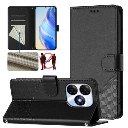 Honeycomb Embossing RFID Leather Phone Case, For itel P55+, For itel P55 4G / Infinix Smart 8, For itel A05s, For itel A70