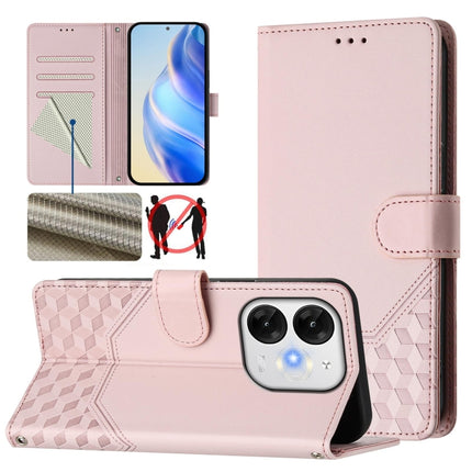 Honeycomb Embossing RFID Leather Phone Case, For itel Power 70, For itel A80 4G, For itel A50C, For itel A50