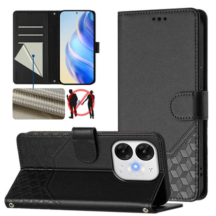 Honeycomb Embossing RFID Leather Phone Case, For itel Power 70, For itel A80 4G, For itel A50C, For itel A50