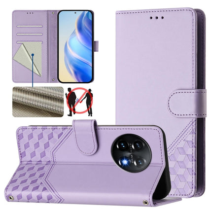 Honeycomb Embossing RFID Leather Phone Case, For OnePlus 11, For OnePlus Ace Pro 5G / 10T 5G, For OnePlus Nord 2T, For OnePlus 10R / Ace