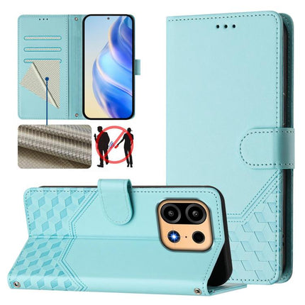 Honeycomb Embossing RFID Leather Phone Case, For OnePlus Turbo 6X Pro 5G, For OnePlus Turbo 6 / Turbo 6V, For OnePlus Ace 5 Ultra, For OnePlus Ace 5 Racing