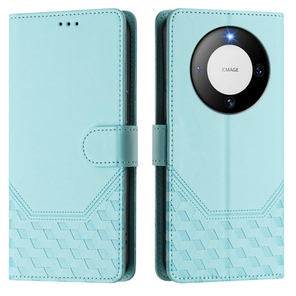 Honeycomb Embossing RFID Leather Phone Case, For Huawei Mate 60, For Huawei P60 Art, For Huawei P60 / P60 Pro, For Huawei nova Y90