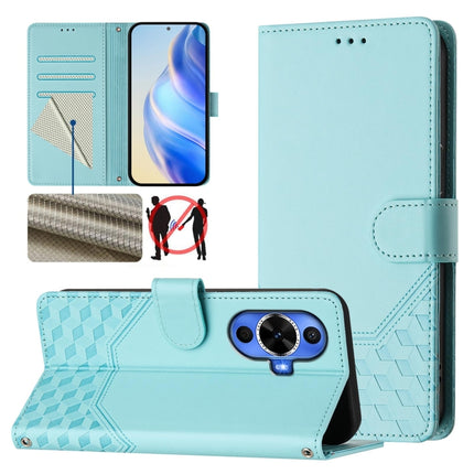 Honeycomb Embossing RFID Leather Phone Case, For Huawei nova 12i 4G, For Huawei nova 12S 4G, For Huawei Pura 70, For Huawei Mate 60 Pro / Mate 60 Pro+
