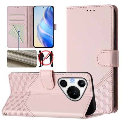 Honeycomb Embossing RFID Leather Phone Case, For Huawei nova 14 5G, For Huawei nova 13 Pro, For Huawei nova 13 / nova 12, For Huawei Pura 70 Pro / Pura 70 Pro+