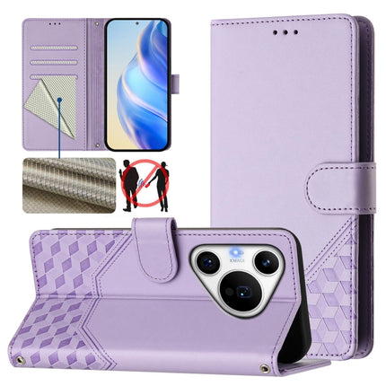 Honeycomb Embossing RFID Leather Phone Case, For Huawei nova 14 5G, For Huawei nova 13 Pro, For Huawei nova 13 / nova 12, For Huawei Pura 70 Pro / Pura 70 Pro+