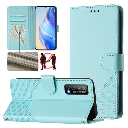 Honeycomb Embossing RFID Leather Phone Case, For Huawei nova 8i, For Huawei P50 Pro, For Huawei P50, For Huawei Enjoy 20 SE / P Smart 2021