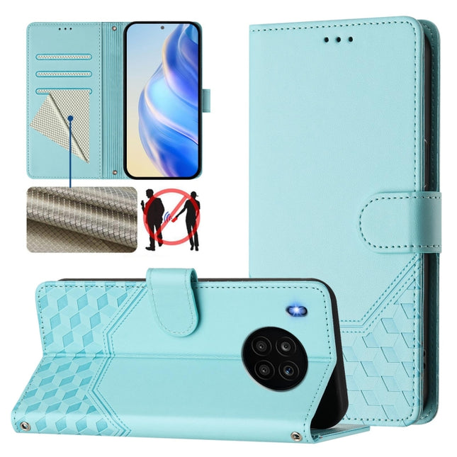Honeycomb Embossing RFID Leather Phone Case, For Huawei nova 8i, For Huawei P50 Pro, For Huawei P50, For Huawei Enjoy 20 SE / P Smart 2021