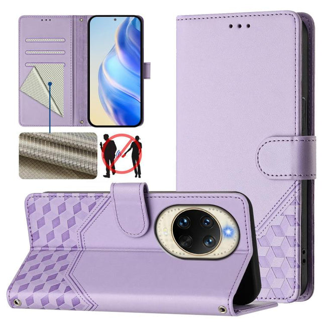 Honeycomb Embossing RFID Leather Phone Case, For Huawei nova 14 5G, For Huawei nova 13 Pro, For Huawei nova 13 / nova 12, For Huawei Pura 70 Pro / Pura 70 Pro+