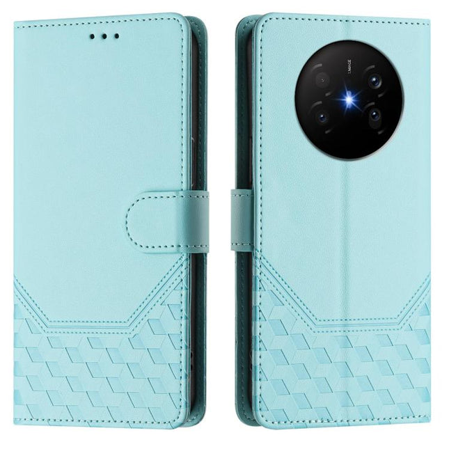 Honeycomb Embossing RFID Leather Phone Case, For Huawei Mate 70 Air, For Huawei Enjoy 80s, For Huawei nova 14 Ultra 5G, For Huawei nova 14 Pro 5G