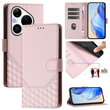 Honeycomb Embossing RFID Leather Phone Case, For Huawei nova 16z, For Huawei nova 16, For Huawei Pura 90 Pro Max, For Huawei Pura 90 Pro