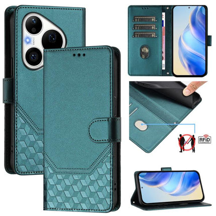 Honeycomb Embossing RFID Leather Phone Case, For Huawei nova 16z, For Huawei nova 16, For Huawei Pura 90 Pro Max, For Huawei Pura 90 Pro