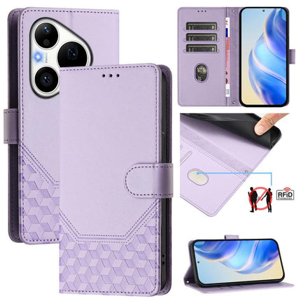 Honeycomb Embossing RFID Leather Phone Case, For Huawei nova 16z, For Huawei nova 16, For Huawei Pura 90 Pro Max, For Huawei Pura 90 Pro