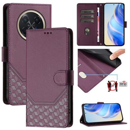 Honeycomb Embossing RFID Leather Phone Case, For Huawei nova 16z, For Huawei nova 16, For Huawei Pura 90 Pro Max, For Huawei Pura 90 Pro