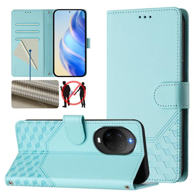 Honeycomb Embossing RFID Leather Phone Case, For Huawei nova 16z, For Huawei nova 16, For Huawei Pura 90 Pro Max, For Huawei Pura 90 Pro