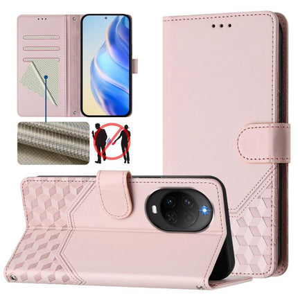 Honeycomb Embossing RFID Leather Phone Case, For Huawei nova 16z, For Huawei nova 16, For Huawei Pura 90 Pro Max, For Huawei Pura 90 Pro