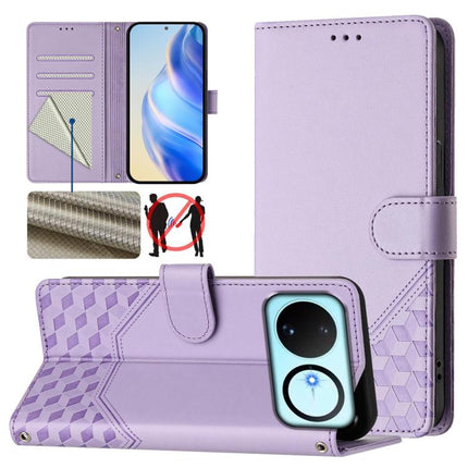 Honeycomb Embossing RFID Leather Phone Case, For Huawei nova 16z, For Huawei nova 16, For Huawei Pura 90 Pro Max, For Huawei Pura 90 Pro