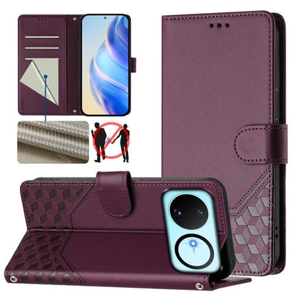 Honeycomb Embossing RFID Leather Phone Case, For Huawei nova 16z, For Huawei nova 16, For Huawei Pura 90 Pro Max, For Huawei Pura 90 Pro