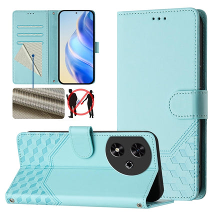 Honeycomb Embossing RFID Leather Phone Case, For Honor X6b, For Honor 200, For Honor 200 Pro, For Honor Play 50
