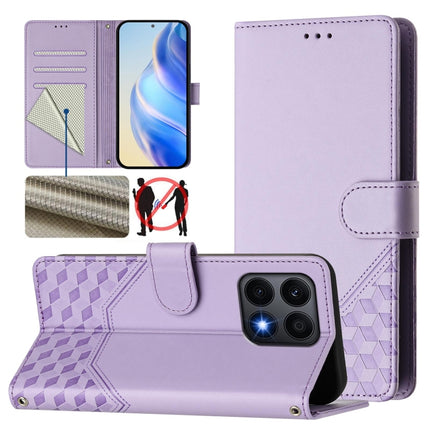 Honeycomb Embossing RFID Leather Phone Case, For Honor X8a / X8 5G / X6 4G / X6s 4G, For Honor 70 Lite 5G, For Honor 90 Lite 5G / X50i 5G, For Honor 90 Pro 5G