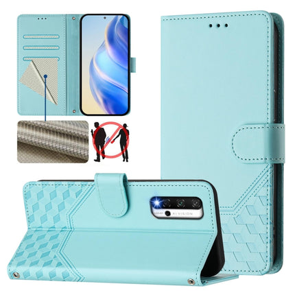 Honeycomb Embossing RFID Leather Phone Case, For Honor 60 Pro 5G, For Honor 60 5G, For Honor 20 / 20 Pro / 20S 4G