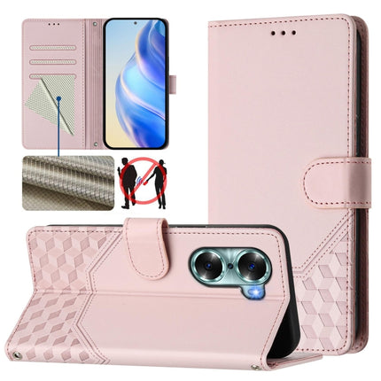 Honeycomb Embossing RFID Leather Phone Case, For Honor 60 Pro 5G, For Honor 60 5G, For Honor 20 / 20 Pro / 20S 4G