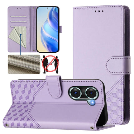Honeycomb Embossing RFID Leather Phone Case, For Honor 60 Pro 5G, For Honor 60 5G, For Honor 20 / 20 Pro / 20S 4G