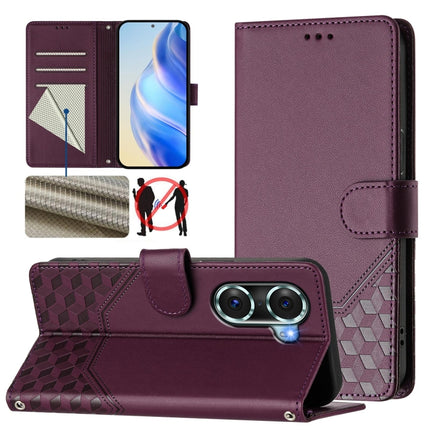 Honeycomb Embossing RFID Leather Phone Case, For Honor 60 Pro 5G, For Honor 60 5G, For Honor 20 / 20 Pro / 20S 4G