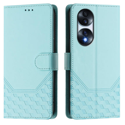 Honeycomb Embossing RFID Leather Phone Case, For Honor 70 Pro 5G, For Honor 70 5G, For Honor X8 4G / X30i 5G / Play 6T Pro 5G, For Honor 60 SE 5G