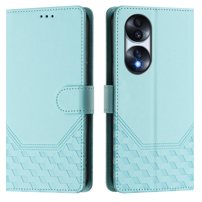 Honeycomb Embossing RFID Leather Phone Case, For Honor 70 Pro 5G, For Honor 70 5G, For Honor X8 4G / X30i 5G / Play 6T Pro 5G, For Honor 60 SE 5G