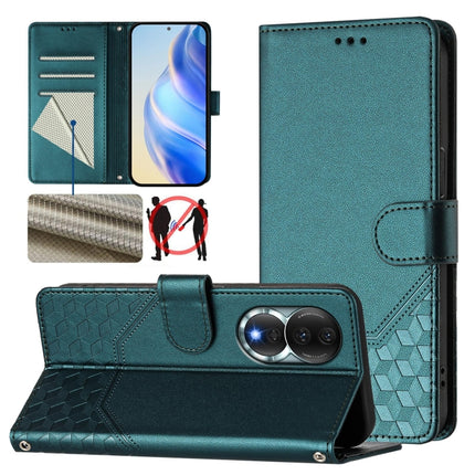 Honeycomb Embossing RFID Leather Phone Case, For Honor 80 GT 5G, For Honor 80 5G, For Honor X30 5G / X9 5G / 4G, For Honor X40i 5G