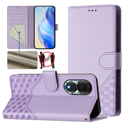 Honeycomb Embossing RFID Leather Phone Case, For Honor 80 GT 5G, For Honor 80 5G, For Honor X30 5G / X9 5G / 4G, For Honor X40i 5G