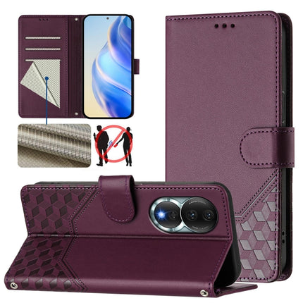 Honeycomb Embossing RFID Leather Phone Case, For Honor 80 GT 5G, For Honor 80 5G, For Honor X30 5G / X9 5G / 4G, For Honor X40i 5G
