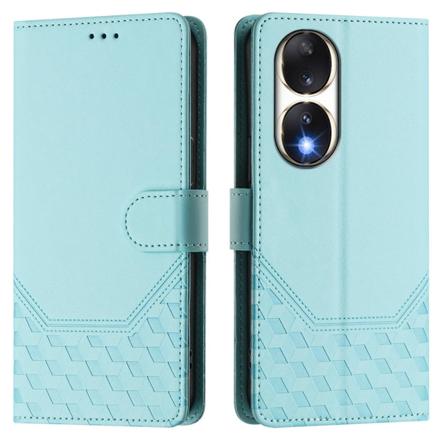 Honeycomb Embossing RFID Leather Phone Case, For Honor 90 5G, For Honor X7a 4G / Play 7T 5G, For Honor Magic5 Pro, For Honor X40 5G / X9a 5G / Magic5 Lite