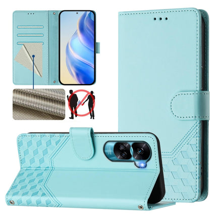 Honeycomb Embossing RFID Leather Phone Case, For Honor X8a / X8 5G / X6 4G / X6s 4G, For Honor 70 Lite 5G, For Honor 90 Lite 5G / X50i 5G, For Honor 90 Pro 5G