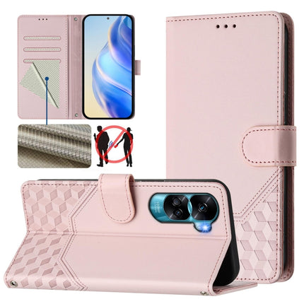 Honeycomb Embossing RFID Leather Phone Case, For Honor X8a / X8 5G / X6 4G / X6s 4G, For Honor 70 Lite 5G, For Honor 90 Lite 5G / X50i 5G, For Honor 90 Pro 5G